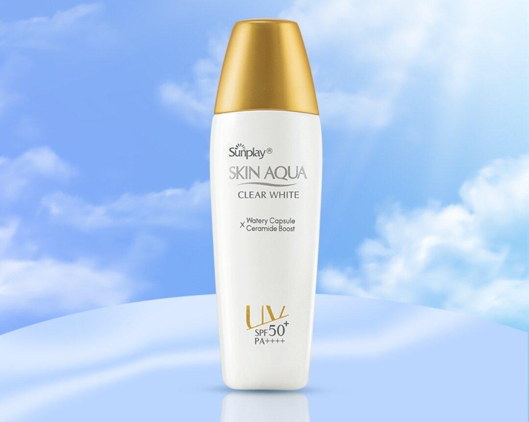 Kem chống nắng vật lý lai hoá học Sunplay Skin Aqua Clear White (Ảnh: Internet).