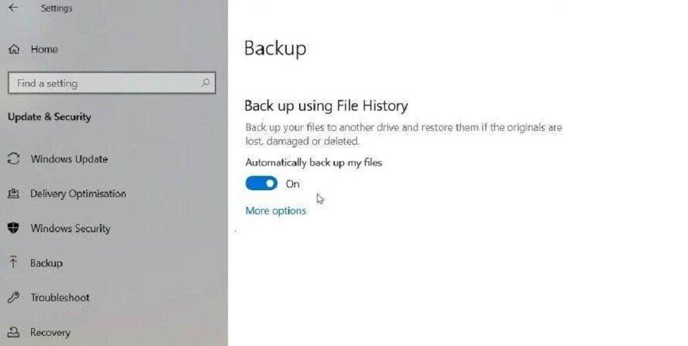 Bật On ở mục Automatically backup my files (Ảnh: Internet).
