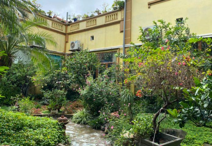 Khuôn viên cây xanh của nhà hàng. (Ảnh: Internet)