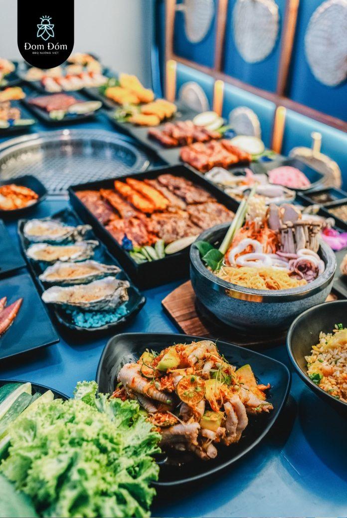 Các món ăn tại Nhà hàng buffet hải sản Đom Đóm BBQ Đà Nẵng (Ảnh Internet)