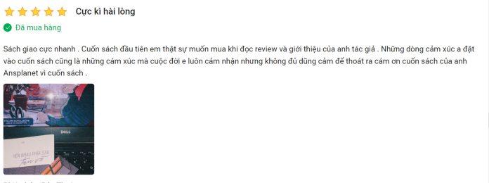 Cảm nhận về cuốn sách của độc giả trên Tiki. (Nguồn: BlogAnChoi)