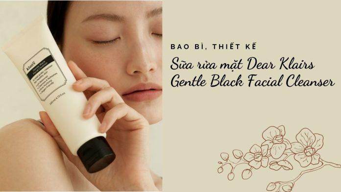 Sữa rửa mặt Dear Klairs Gentle Black Facial Cleanser có thiết kế đơn giản, tinh tế (Nguồn: Internet)