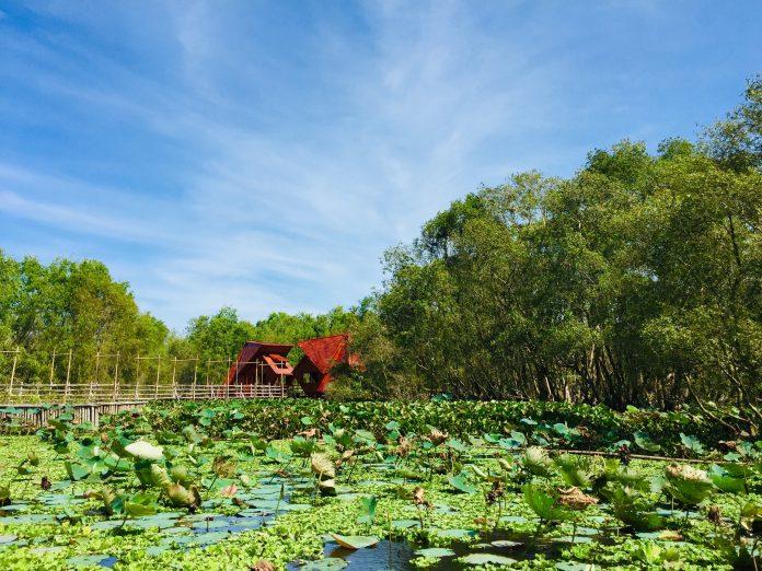 Cầu tình yêu nhìn từ xa. (Ảnh: Kim Cúc) Cầu tình yêu nhìn từ xa. (Ảnh: Kim Cúc)