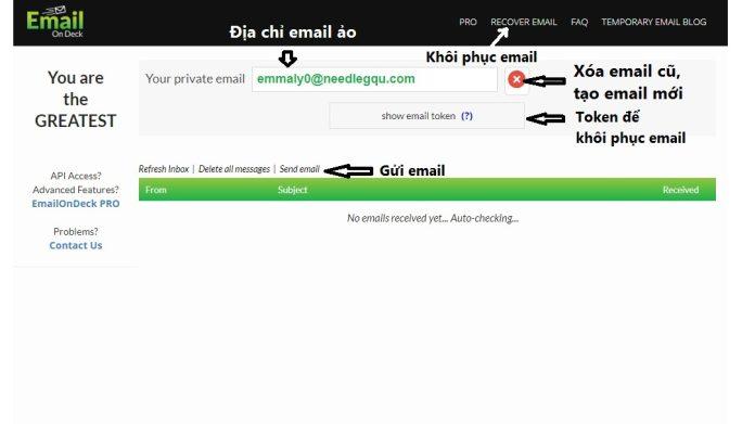 Các chức năng của Email On Deck, đặc biệt có thể gửi thư (Ảnh: BlogAnChoi).