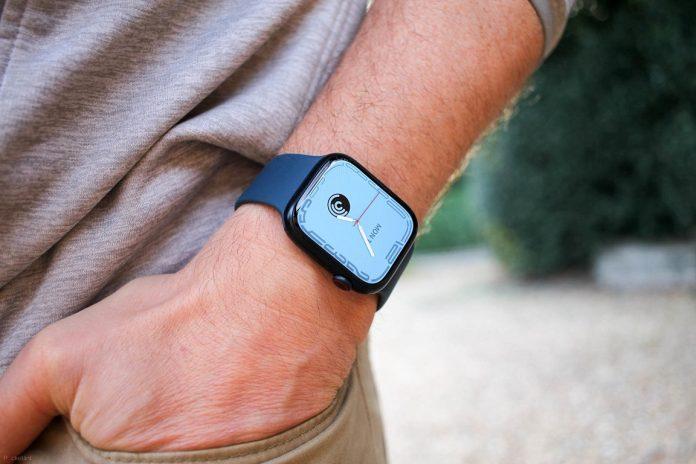 Apple Watch Series 7 khi đeo trên tay (Ảnh: Internet).