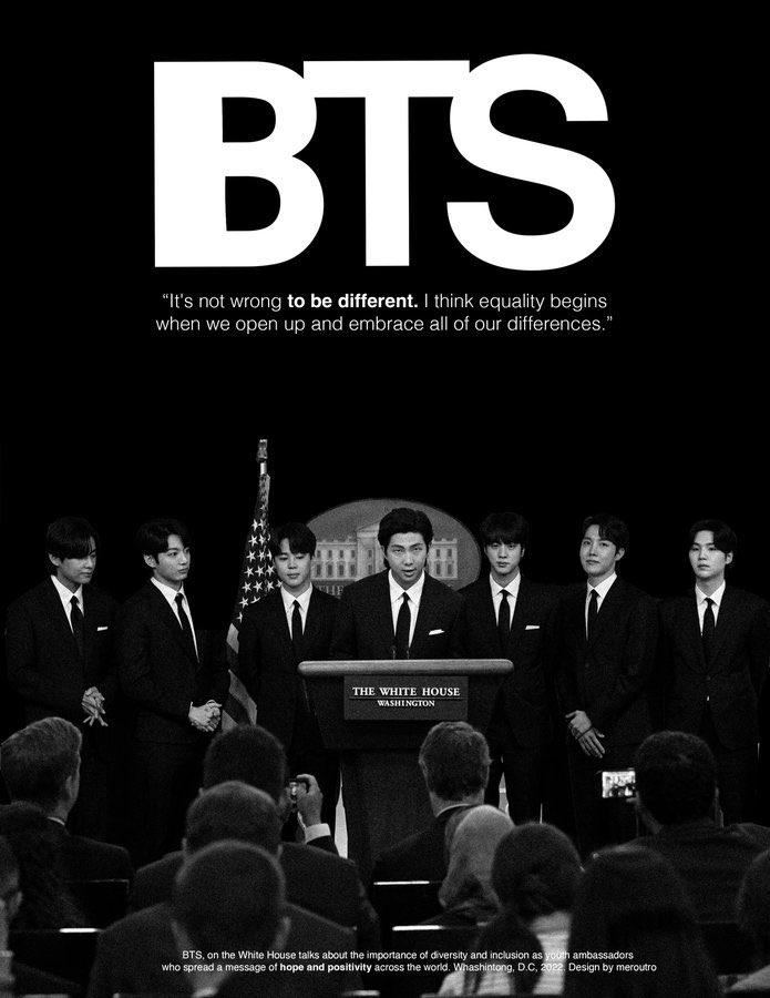 BTS và lời phát biểu truyền cảm hứng tại Nhà Trắng. (Ảnh: Internet)