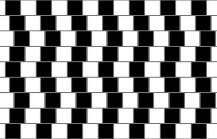 Bạn có thấy những đường nằm ngang bị nghiêng đi không? (Nguồn: Internet)