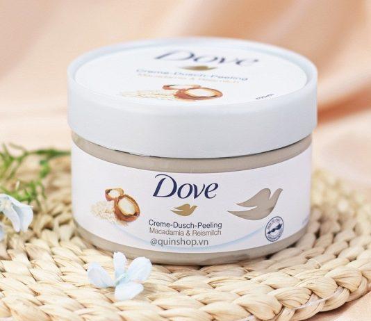 Kem tắm tẩy tế bào chết Dove Creme Dusch Peeling Macadamia & Reismilch (ảnh: internet)
