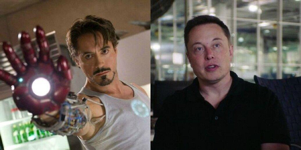 Tony Stark và Elon Musk (Nguồn: Internet)