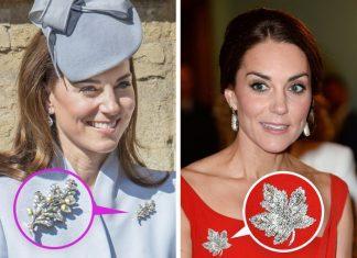 10 mẹo thời trang giúp công nương Kate Middleton tỏa sáng hơn cả minh tinh Hollywood Trâm cài áo (Ảnh: Internet)