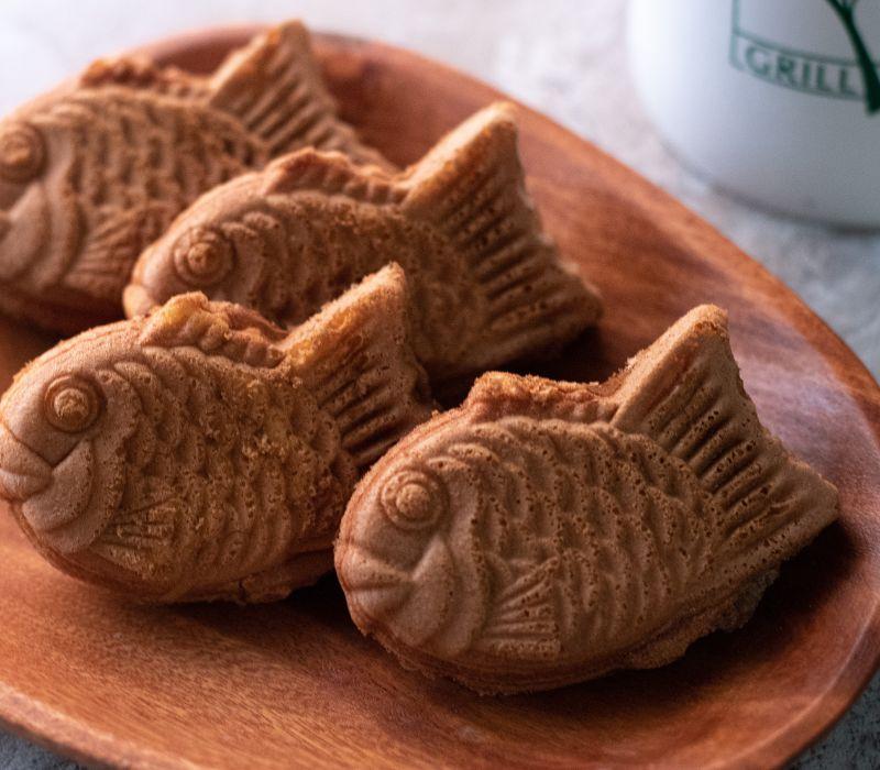 Bánh Taiyaki truyền thống với lớp nhân đậu đỏ (Nguồn: Internet).