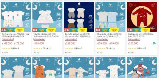 Abbie Oh được ưa thích bởi mẫu mã đa dạng. Các mom nhớ canh sale 8/8 để mua được đồ cho bé với giá ưu đãi tốt nhất nhé