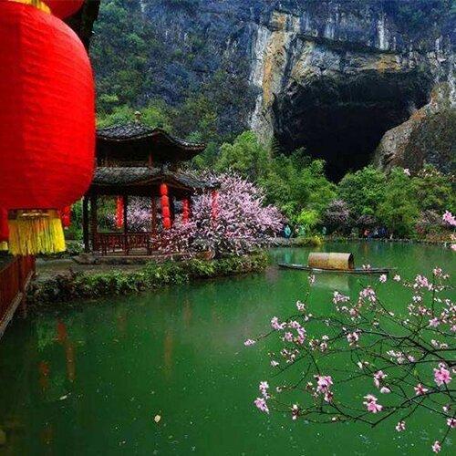 Cảnh hoa đào nở thơ mộng của Youyang (Nguồn ảnh: Internet)