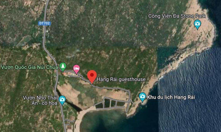 Vị trí của khu du lịch Hang Rái - Ninh Thuận. (Nguồn: Internet)