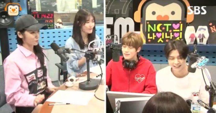 Chaeyeon và Jaehyun trên một chương trình radio | @chaebinseu /Twitter