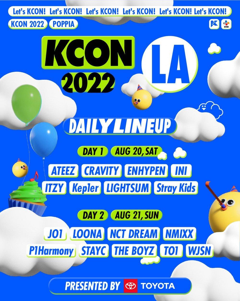 Lịch trình KCON LA 2022 năm nay (Ảnh: Internet)