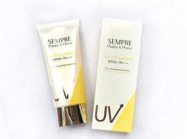 Review kem chống nắng Sempre Happy & Please Skin Fit Sunblock: nâng tone, kiềm dầu ổn định Đánh giá của người dùng trên Shopee (Nguồn: Internet).