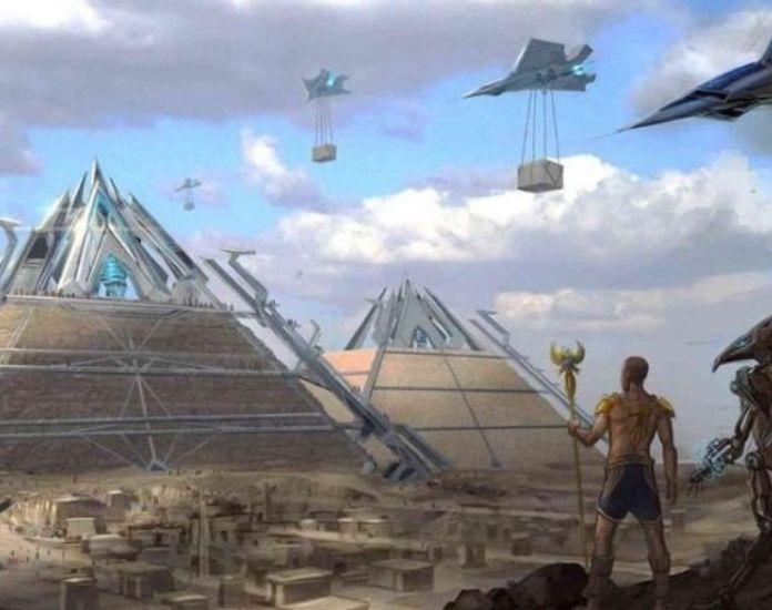 Giả thuyết về người ngoài hành tinh xây dựng Kim tự tháp (Nguồn: Internet)