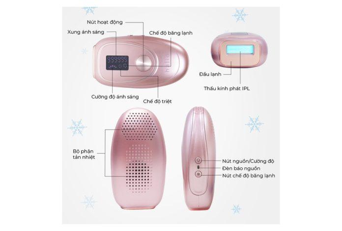 Thiết kế tỉ mỉ, chi tiết của máy triệt lông Halio IPL Cooling mang lại trải nghiệm tốt nhất cho người dùng (nguồn: internet)