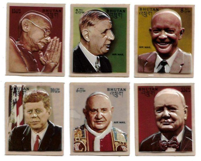 Bộ tem in hình những nhân vật nổi tiếng (Nguồn: Internet)