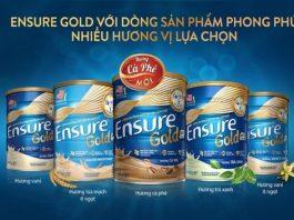 Các loại hương vị của sữa Ensure Gold (Nguồn: Internet)