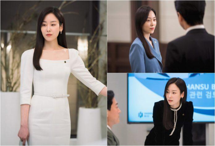Những set đồ đầy thanh lịch, nữ quyền của luật sư Oh Soo Jae. Nguồn: internet