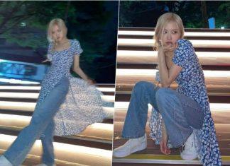 Học Rosé (BLACKPINK) phong cách váy mix cùng quần jeans “hot trend” xu hướng mới