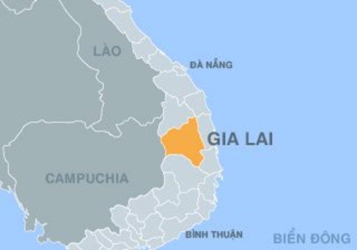 Gia Lai trên bản đồ Việt Nam (Nguồn: Internet)