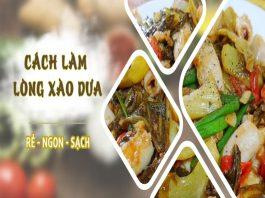 Cách làm lòng xào dưa rẻ ngon sạch (Ảnh: Bloganchoi)