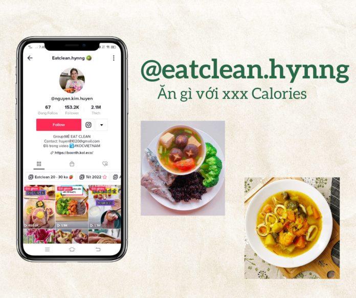 @eatcleanhynng - Ăn gì với xxx calories (Ảnh: BlogAnChoi)