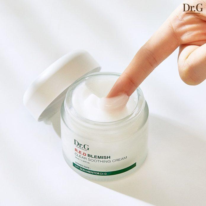kết cấu dạng gel cream giúp kem dưỡng Dr.G tan nhanh vào trong da. (Nguồn: Internet).
