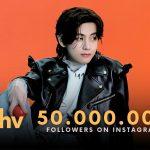 Kim Taehyung (V BTS) là người đạt 50 triệu lượt theo dõi nhanh nhất trong lịch sử Instagram (Ảnh: Internet)