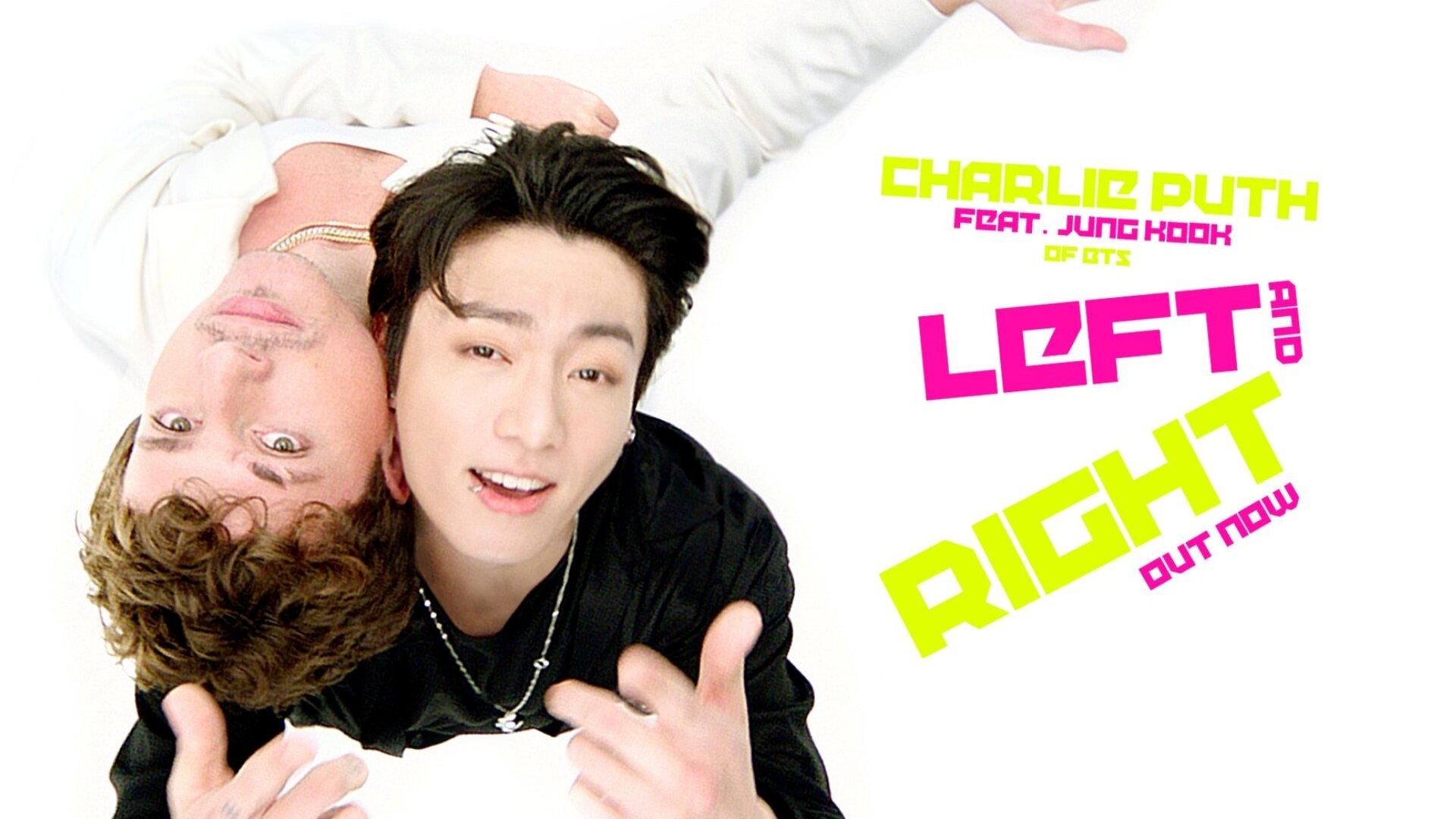 Jungkook gần đây đã hợp tác với nghệ sĩ người Mỹ Charlie Puth cho bài hát "Left and Right", được phát hành vào ngày 24 tháng 6 (Ảnh: Internet)
