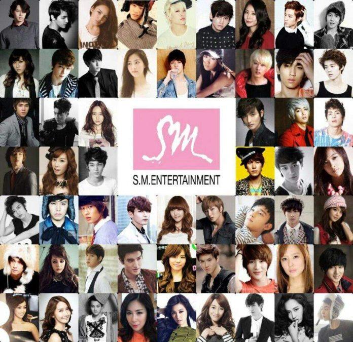 Các nhóm nhạc thuộc SM Enterntainment (nguồn: internet)