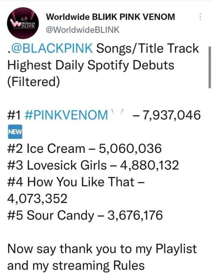 Sự tăng trưởng đáng kinh ngạc về lượt stream của BLACKPINK qua mỗi đợt comeback (Ảnh: internet)