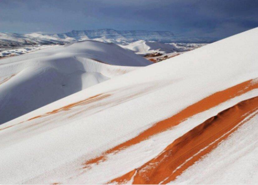 Tuyết trên sa mạc (Ảnh: Internet)