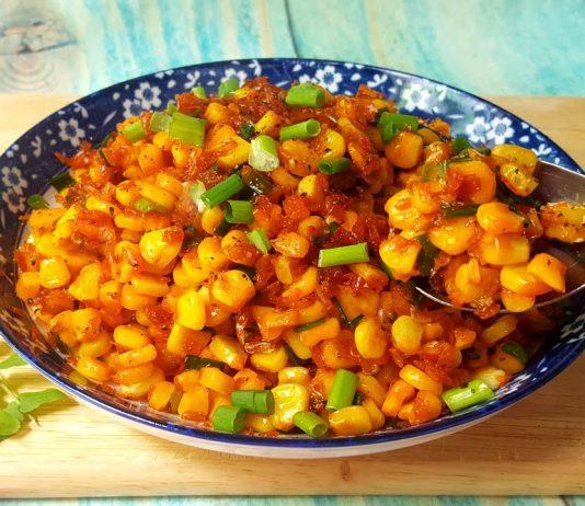 Bắp xào mỡ hành