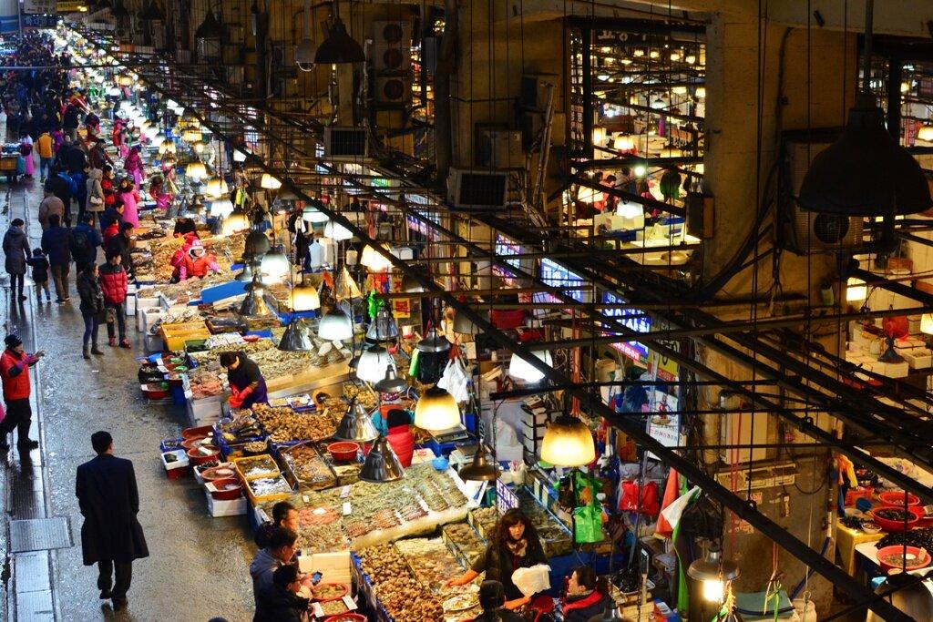 Chợ Jagalchi là chợ cá lớn nhất Hàn Quốc (Ảnh: Internet)