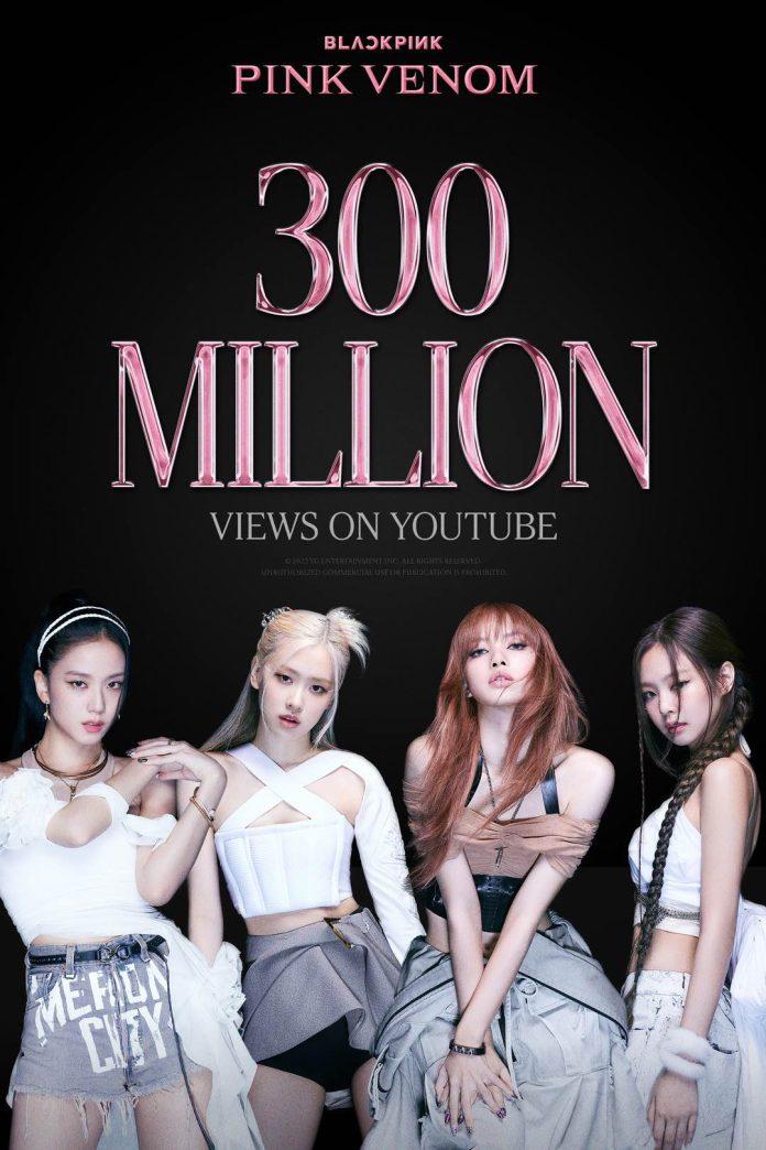 MV "Pink Venom" đạt 300 triệu views chỉ sau gần 1 tháng phát hành (Nguồn: Internet).