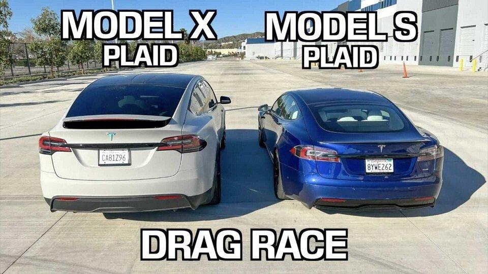 Mẫu xe Model S Plaid và Model X Plaid của Tesla (Ảnh: Internet)