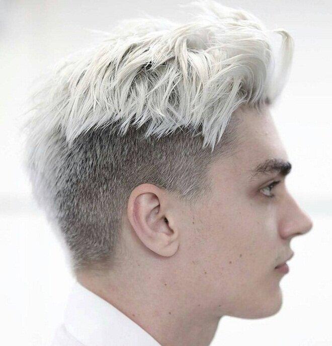 Màu nhuộm tóc nam trắng bạch kim (nguồn: internet)