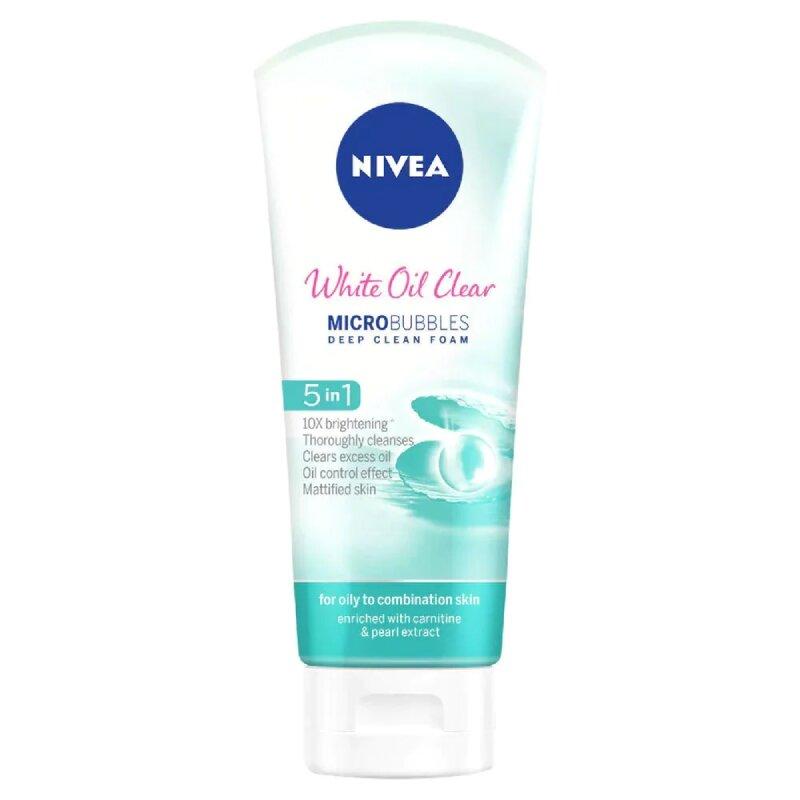 Sữa rửa mặt Nivea White Oil Clear Bubbles Deep Foam giúp làm sạch và dưỡng sáng da hiệu quả (Nguồn internet)