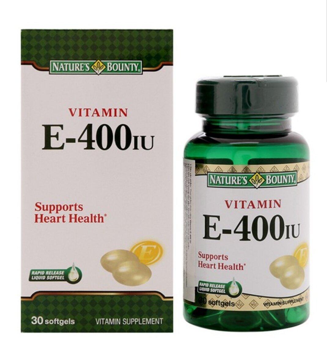 Viên uống Vitamin E tốt cho da mặt Nature's Bounty Vitamin E 400 IU (Ảnh: Internet).
