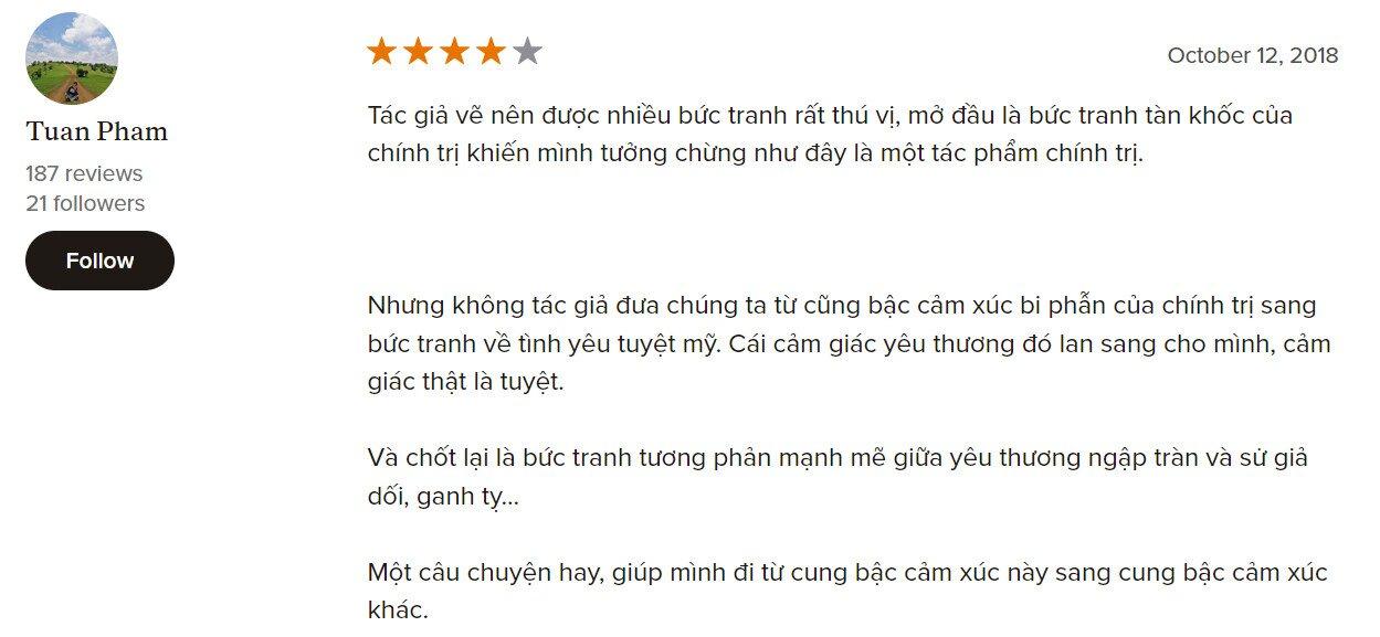 Cảm nhận của độc giả về Hoa Tuylip Đen (Nguồn: BlogAnChoi)