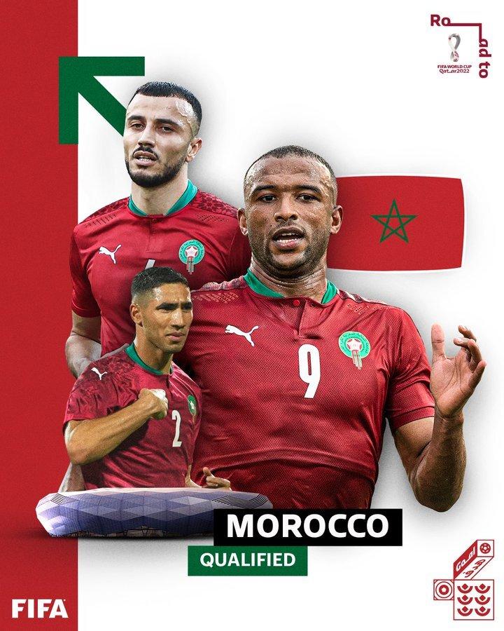 Marocco sẽ có kì World Cup thứ 2 liên tiếp khi có mặt ở Qatar (Ảnh: Internet)