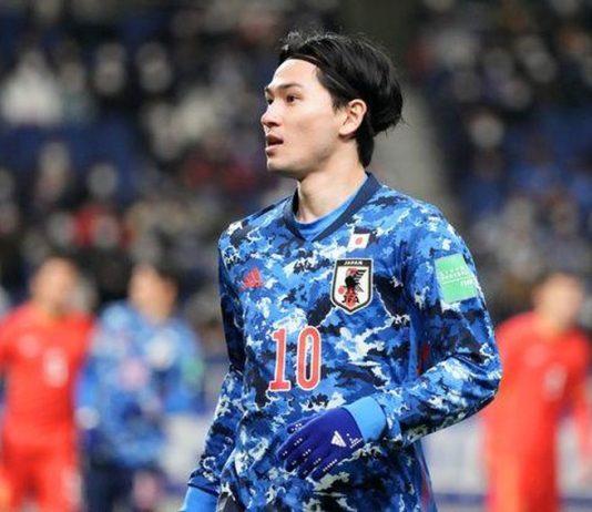 Takumi Minamino có lần đầu tiên tham dự một kì World Cup cùng tuyển Nhật Bản Trận đấu ra sân trong một kì World Cup của Minamino (Ảnh: Internet)