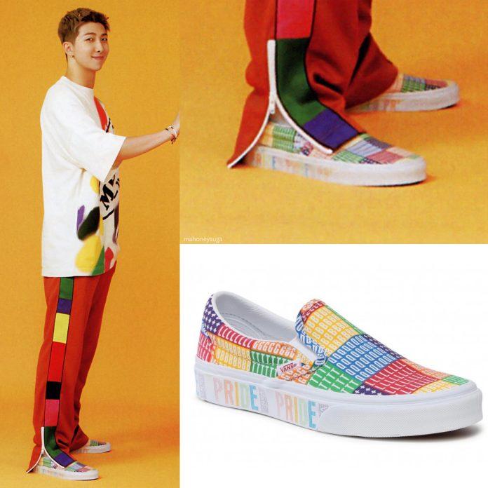 RM đã đi đôi giày PRIDE của LGBTQ+ (Ảnh: Internet)