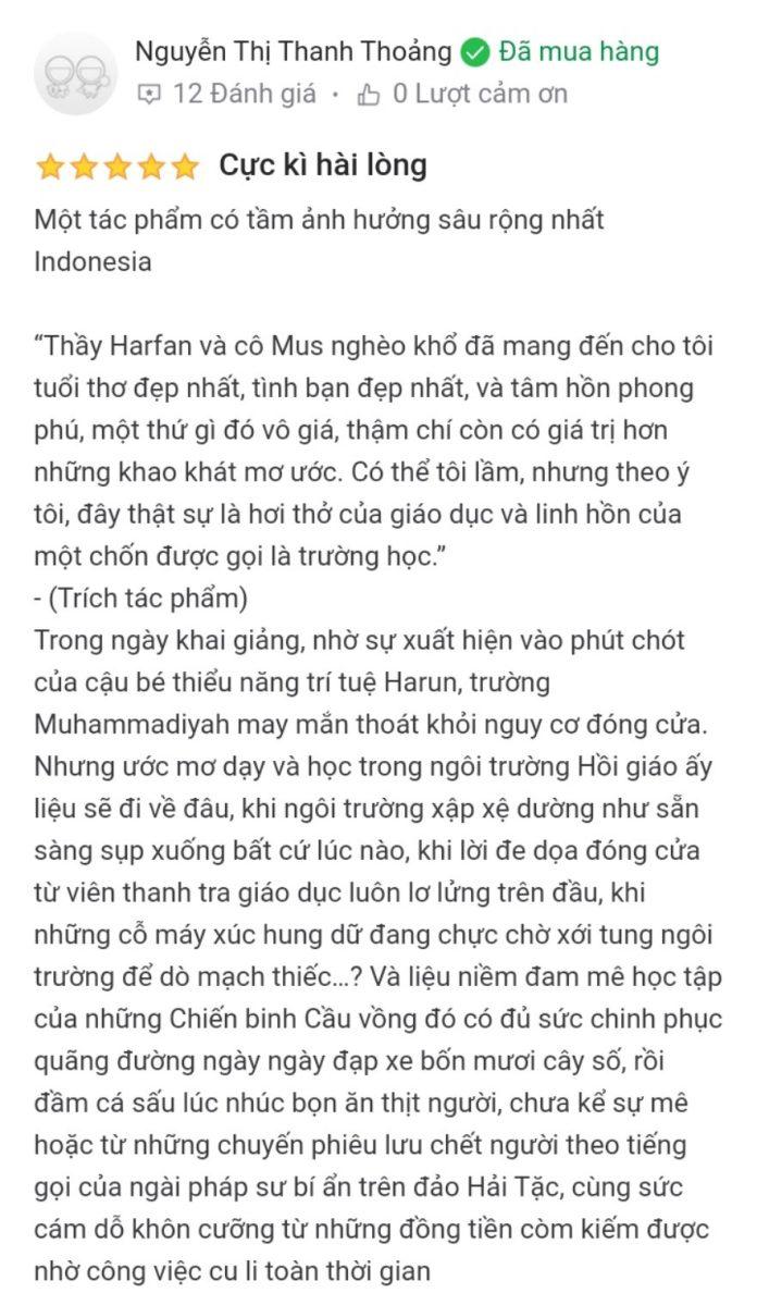 Đánh giá của độc giả trên Tiki Trading (Ảnh: BlogAnChoi)