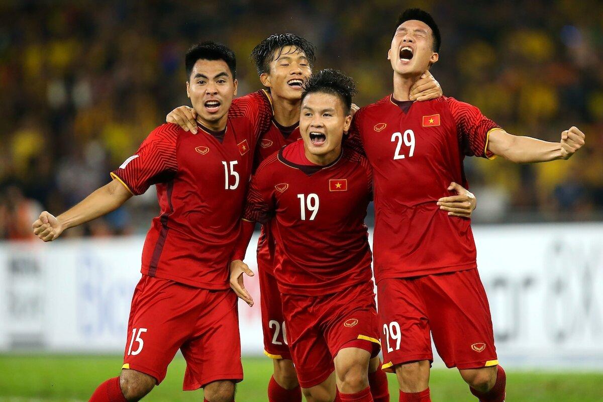 Huy Hùng là người mở tỉ số cho Việt Nam ở trận chung kết lượt đi trên sân của Malaysia (Ảnh: Internet)