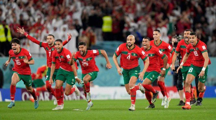 Maroc đi vào lịch sử bóng đá châu Phi sau khi đánh bại Tây Ban Nha ở vòng 1/8 để tiến vào Tứ kết World Cup 2022 (Ảnh: Internet)